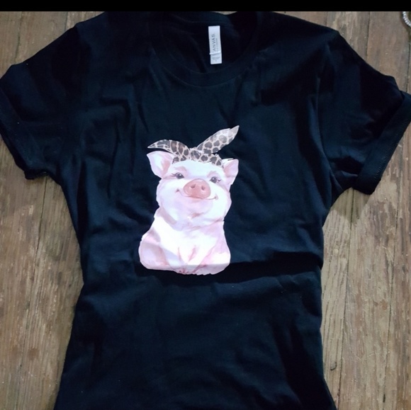 NEW Diva Piggy printed fitted tee ladies t shirt - Picture 2 of 5